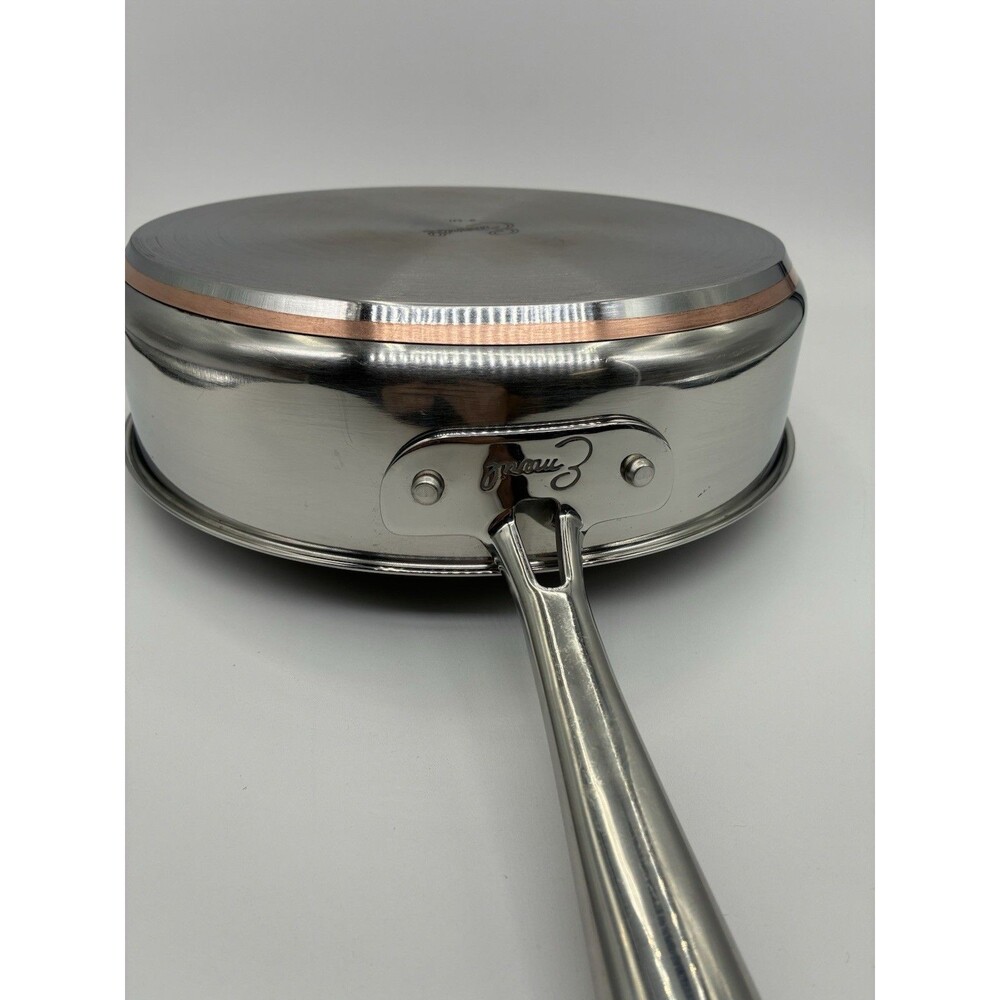 Emeril by ALL CLAD 3 Qt Sauce Pan 10" Saute Stainless Skillet W/ LID Copper Core - Picture 2 of 16